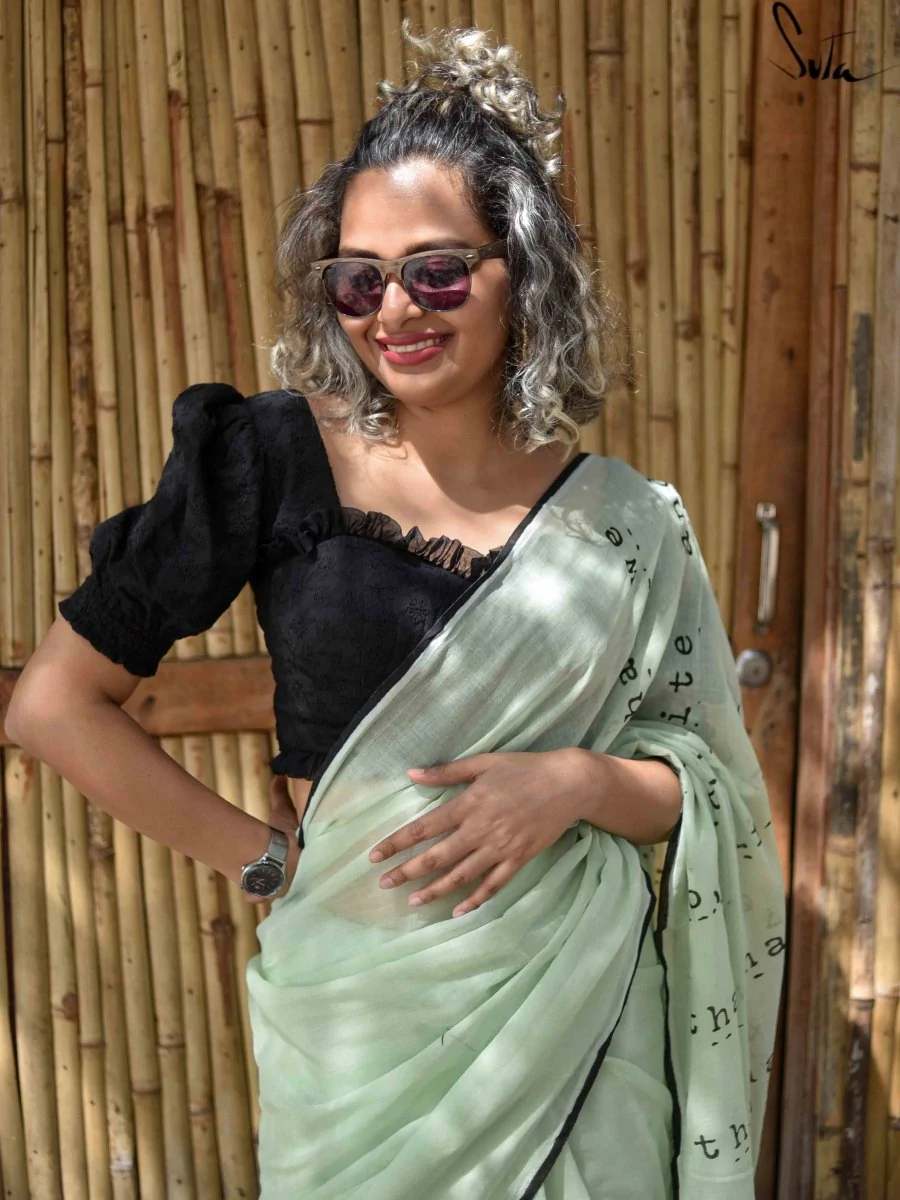 One shoulder puffed sleeve blouse design