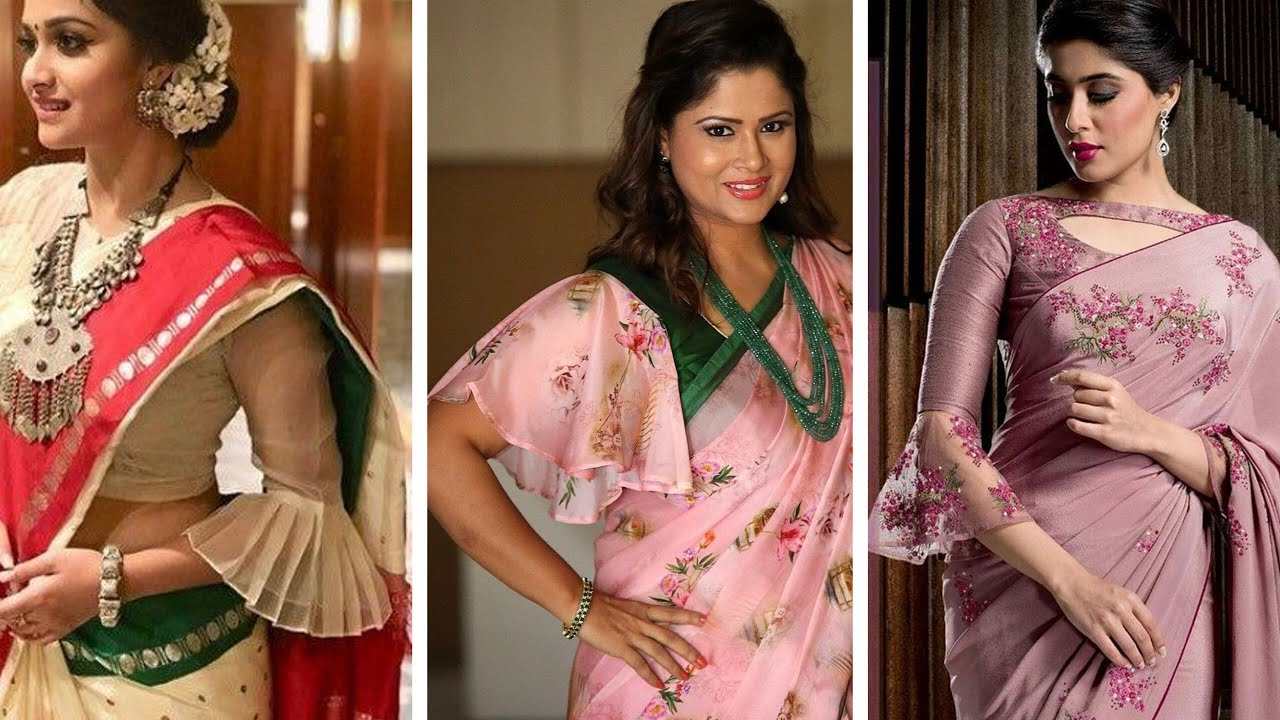 Quarter bell sleeve blouse design