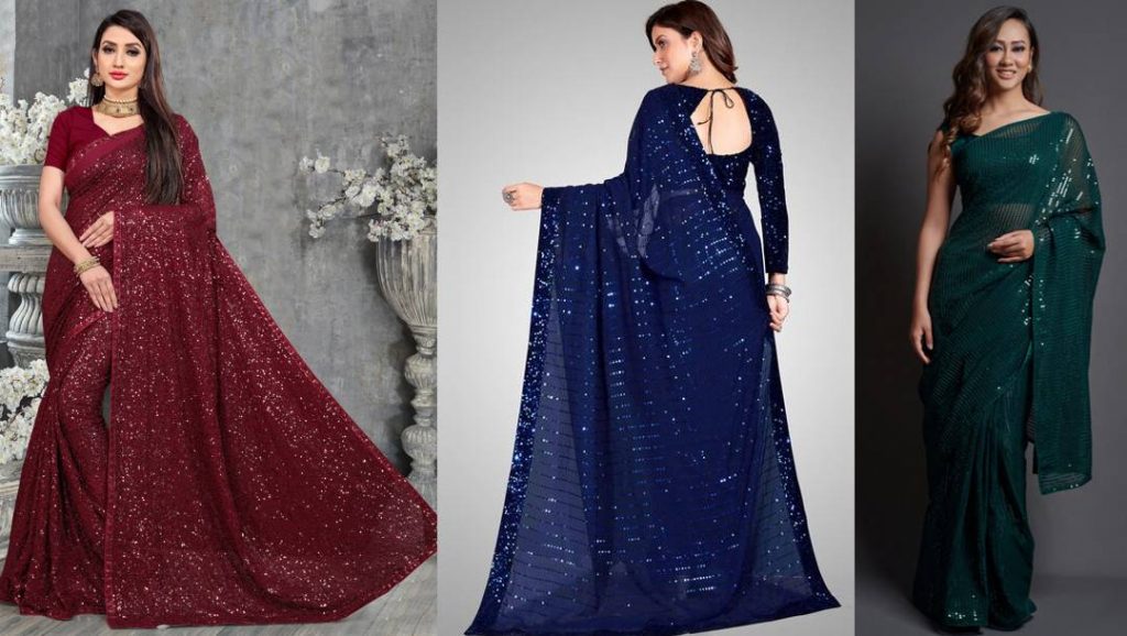 Simple Georgette Saree Design