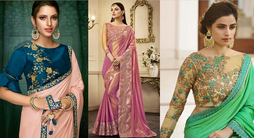 Simple Saree with Designer Blouse