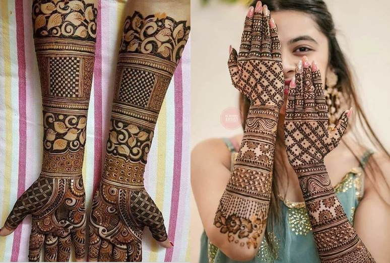 Husband Name Mehndi on Karva Chauth - मेहंदी डिजाईन