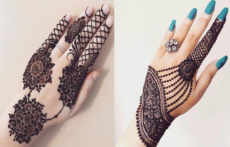 Jwellery Karva Chauth Mehndi Design - मेहंदी डिजाईन