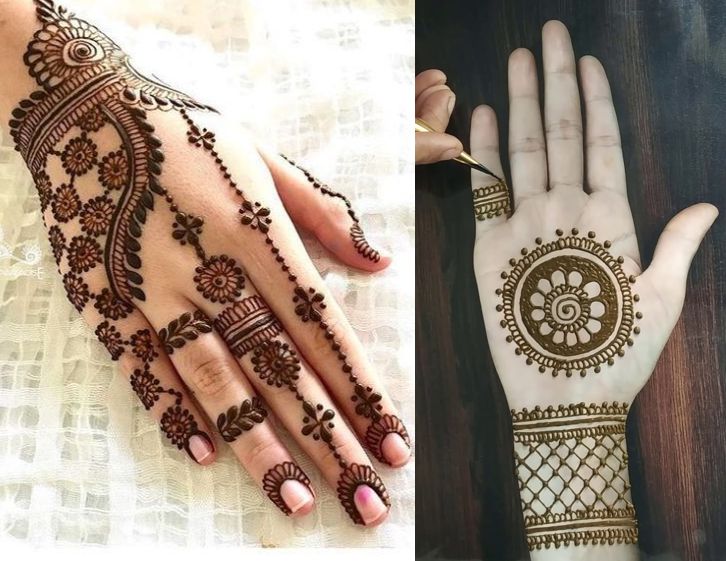 Simple karva chauth mehndi design - मेहंदी डिजाईन