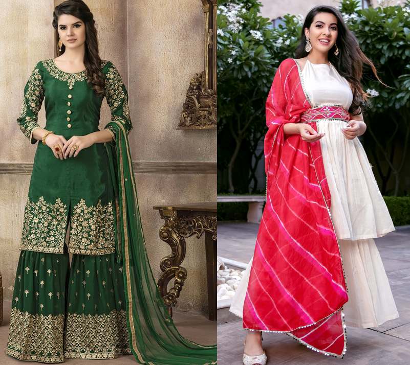 शरारा सूट पहन कर अटेंड करें फंक्शन - 50 से अधिक उम्र की महिलाओं