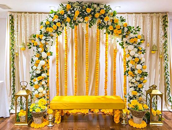 Floral  Haldi decoration