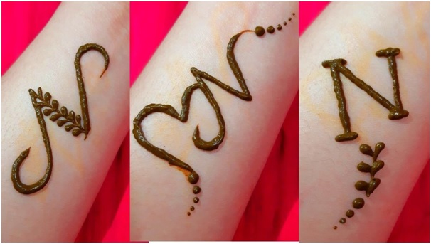 कर्सिव N से बनाएं मेहंदी डिजाइन (Mehndi design with cursive N)