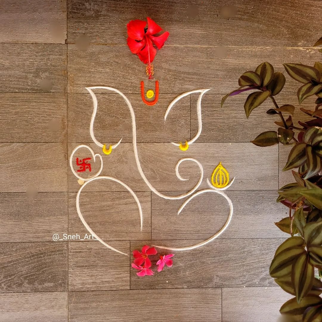 Ganesh Chaturthi 2023 Rangoli Design