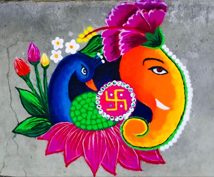 Ganesh Chaturthi 2023 Rangoli Design