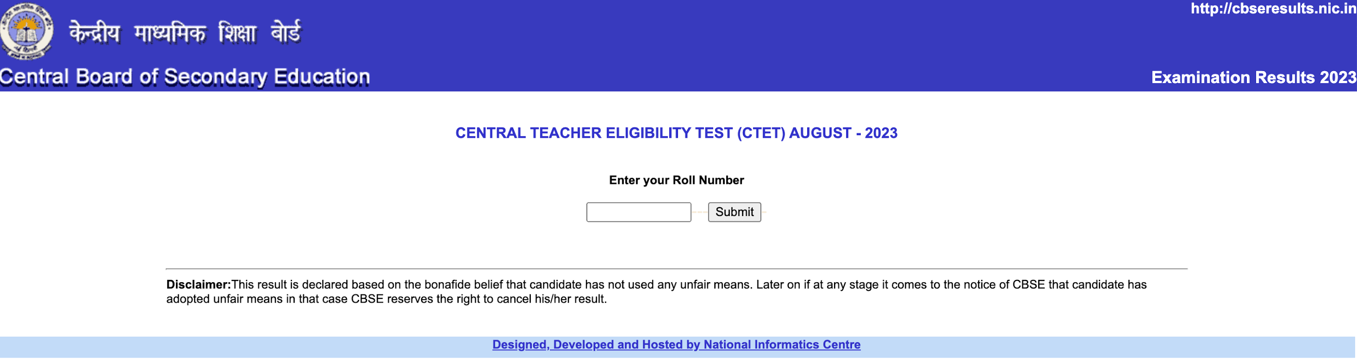 CTET Result 2023 