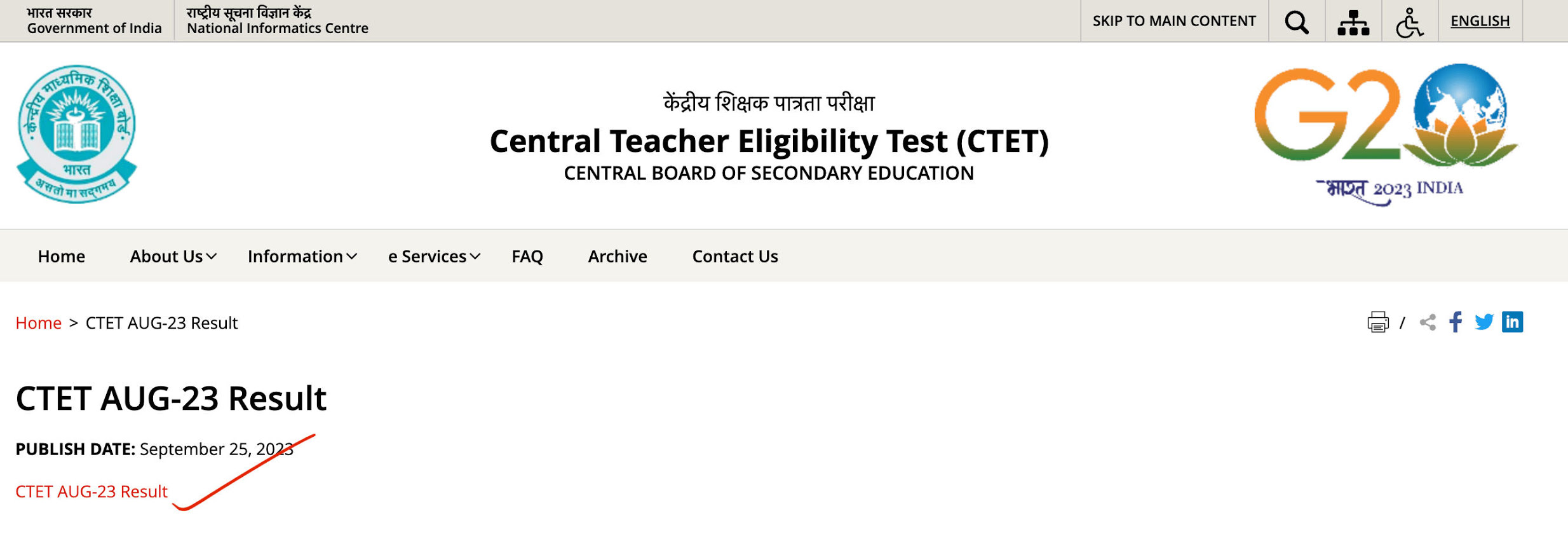 CTET Result 2023 