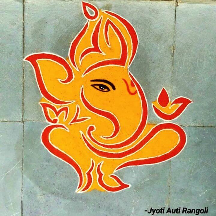 Ganesh Chaturthi 2023 Rangoli Design
