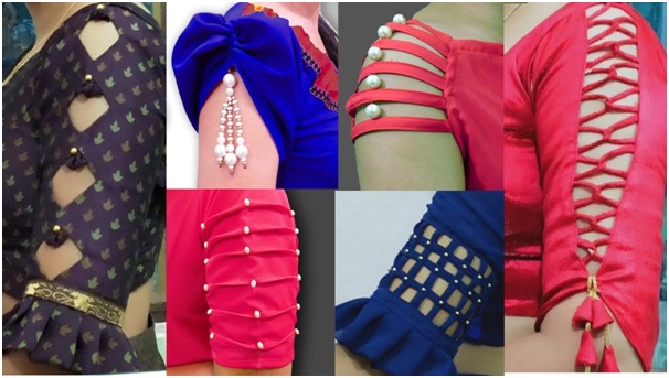 हाफ ड्रैमेटिक स्लीव वाला ब्लाउज