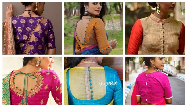 पोटली बटन ब्लाउज डिजाइन