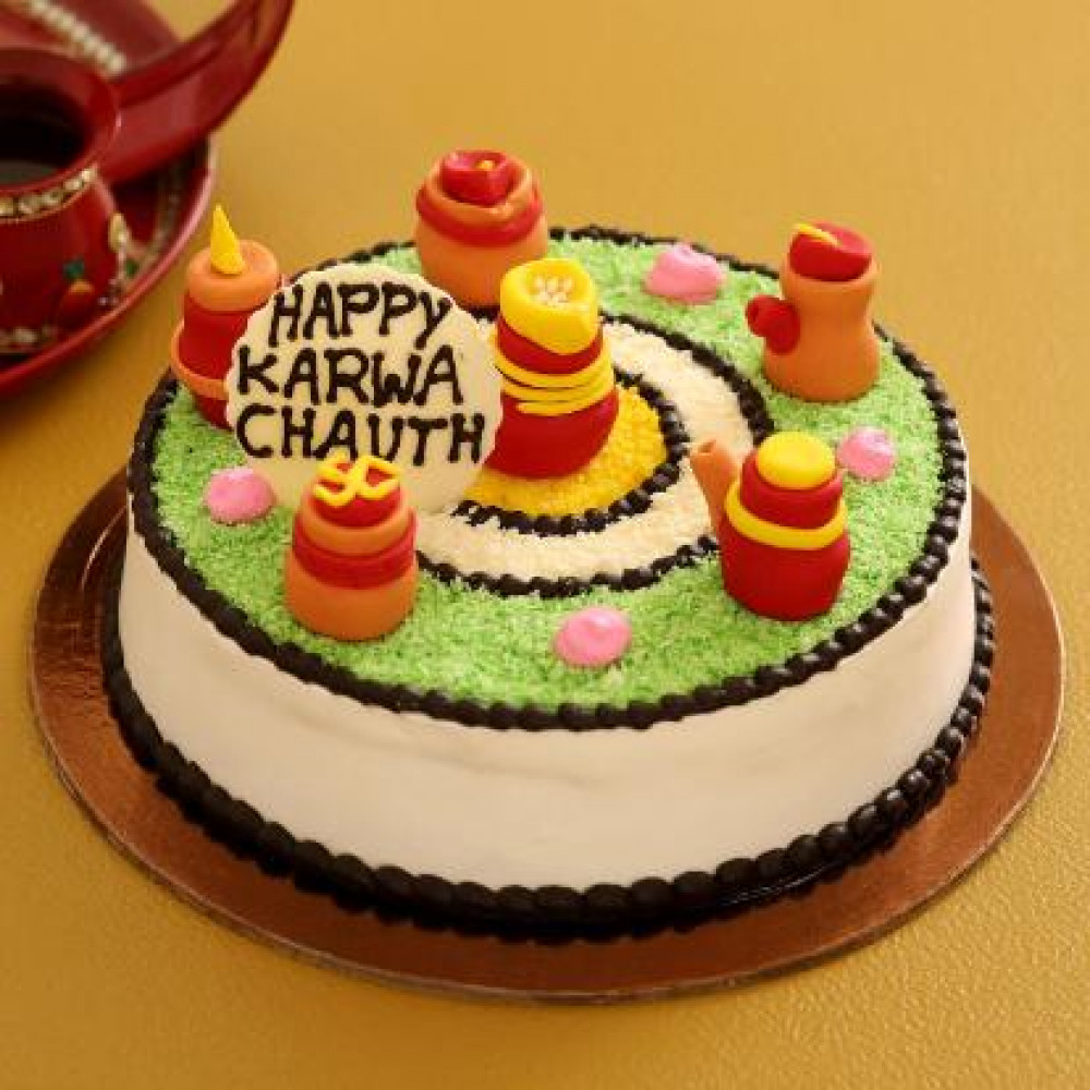 Karva Chauth Cake Design