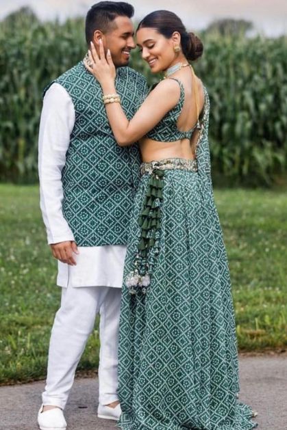 Digital Print Couple Dress