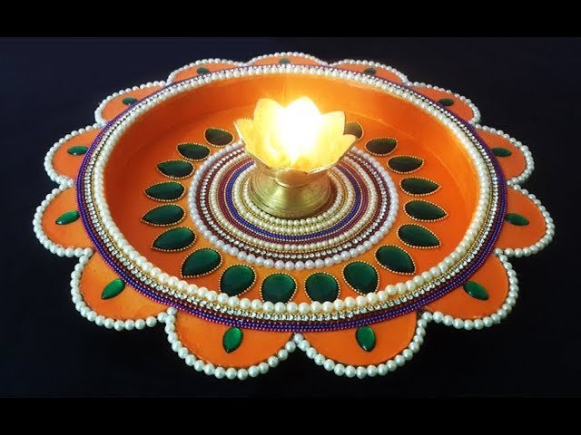 Diya Thali Decoration Idea