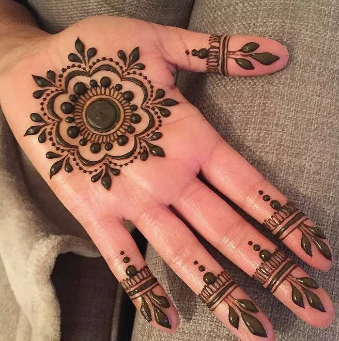 Floral Palm Mehndi Designs For Navratri