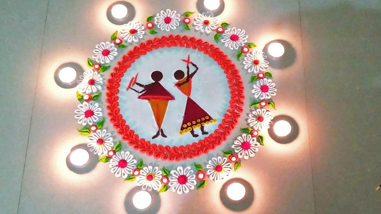 Garba Special Rangoli Design