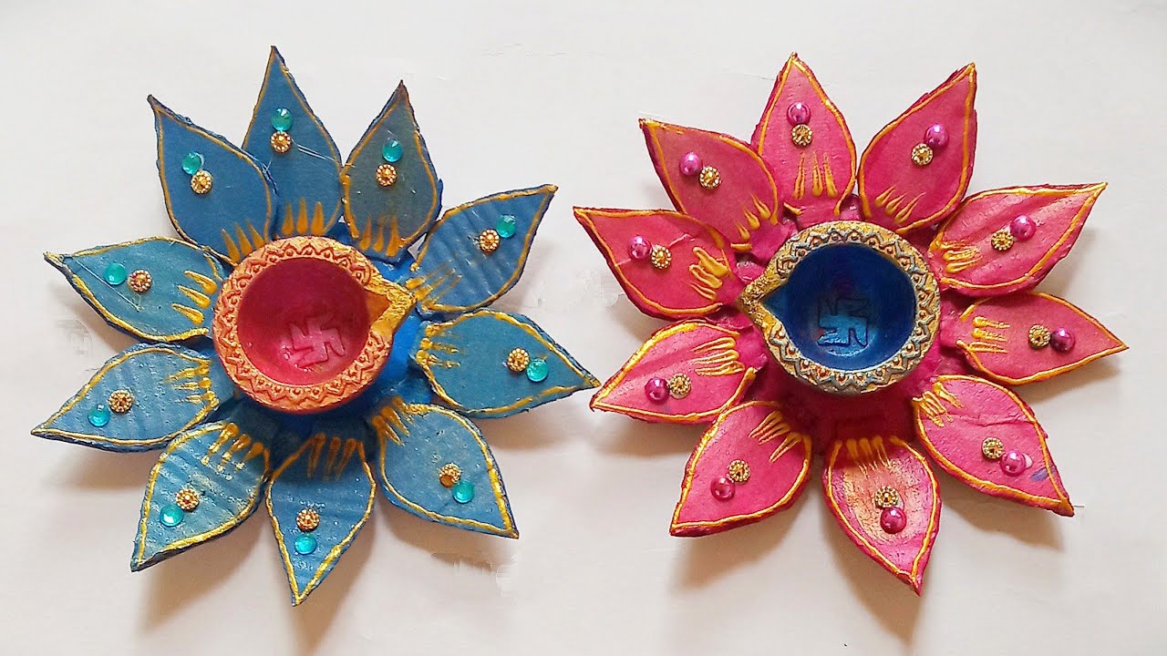 Handmade Diya Decoration Ideas