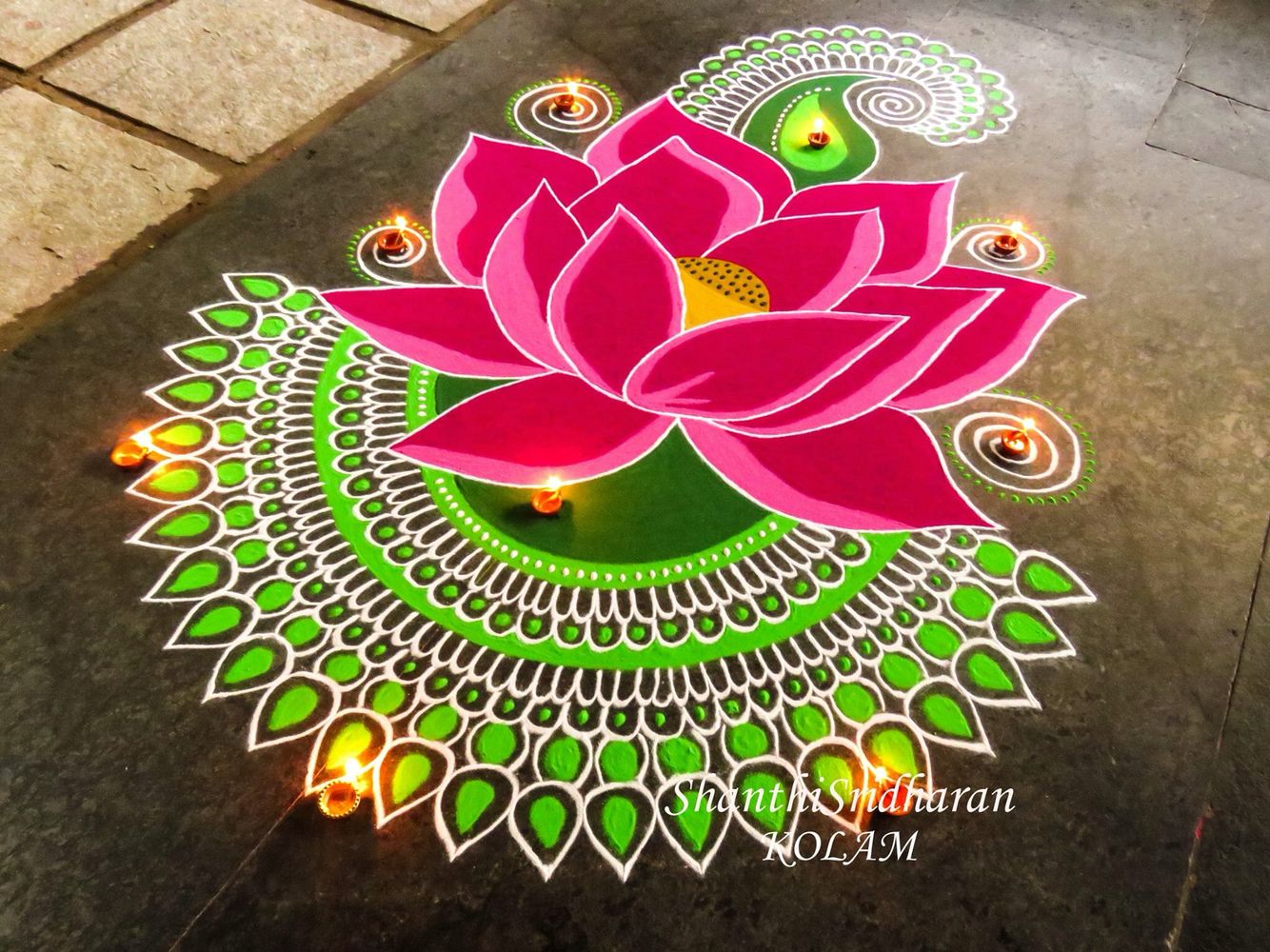 Kamal Rangoli Design