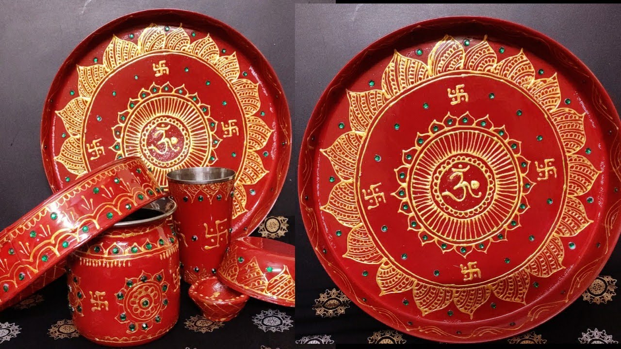 Karwa Chauth Thali Decoration With Oil