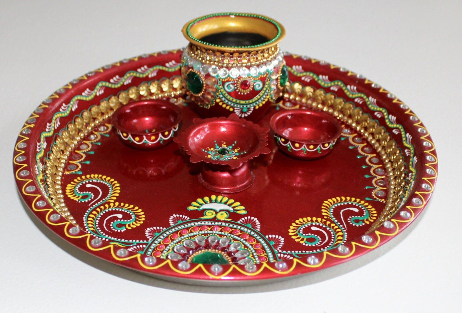 Karwa Chauth Thali Decoration with Paint
