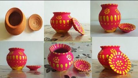 Karwa Decoration with Paint and Stencils