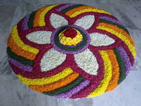 Make Rangoli From Rice