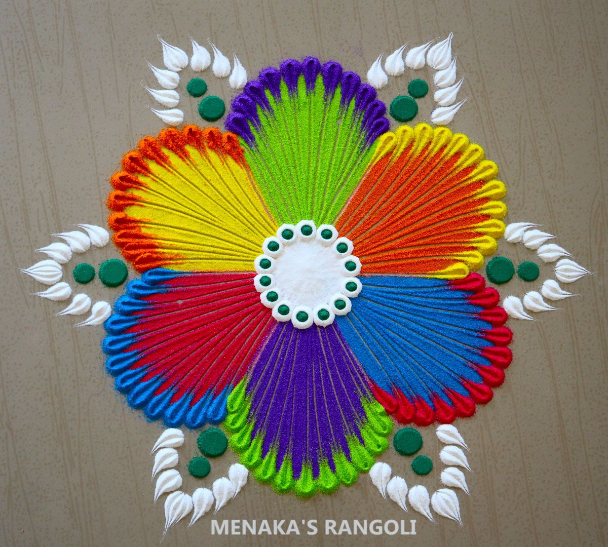 Navratri Rangoli Designs Made With Colors