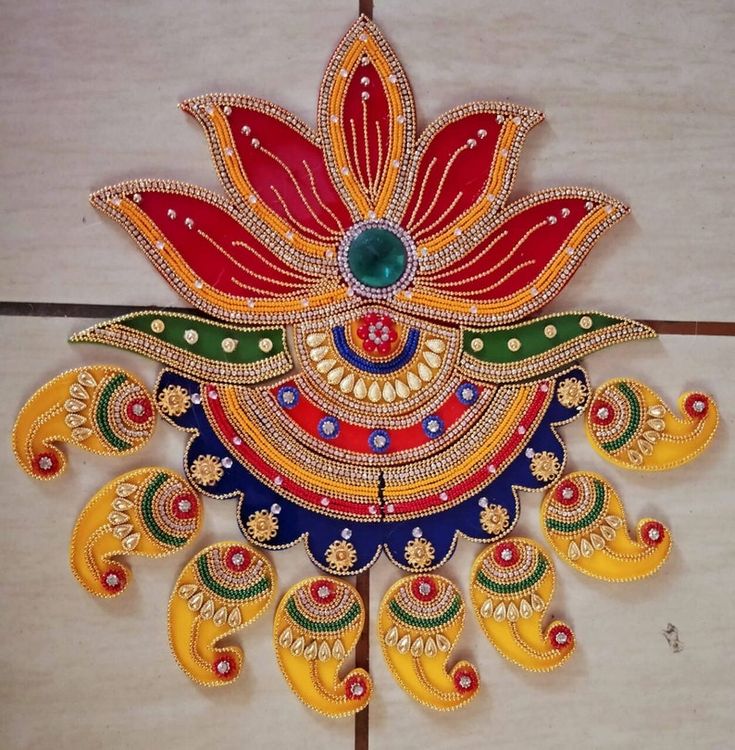 Navratri Special Acrylic Rangoli Design