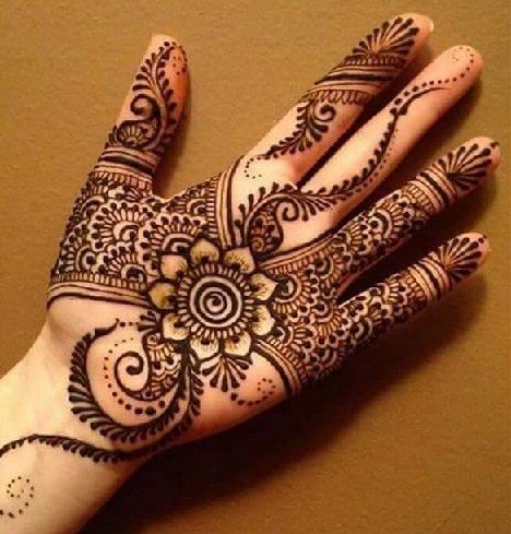Palm Mehndi Designs For Navratri