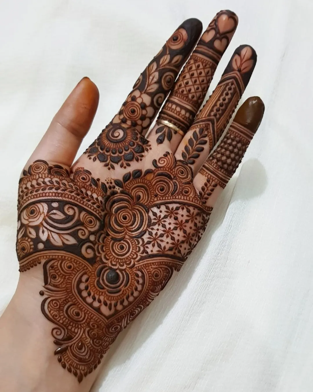 Palm Mehndi Designs For Navratri