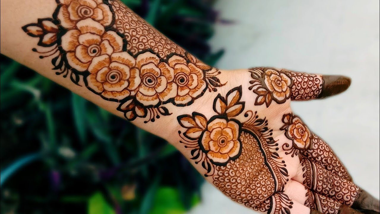 Rose Unique Mehndi Design