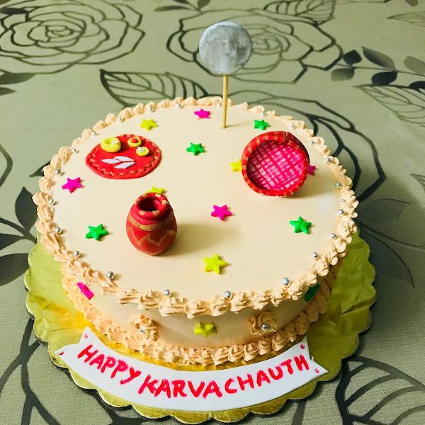 Karva Chauth Cake Design