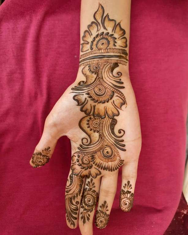 Arabic Front Hand Mehndi Design