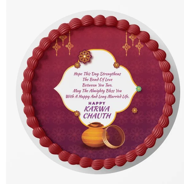 Karva Chauth Cake Design