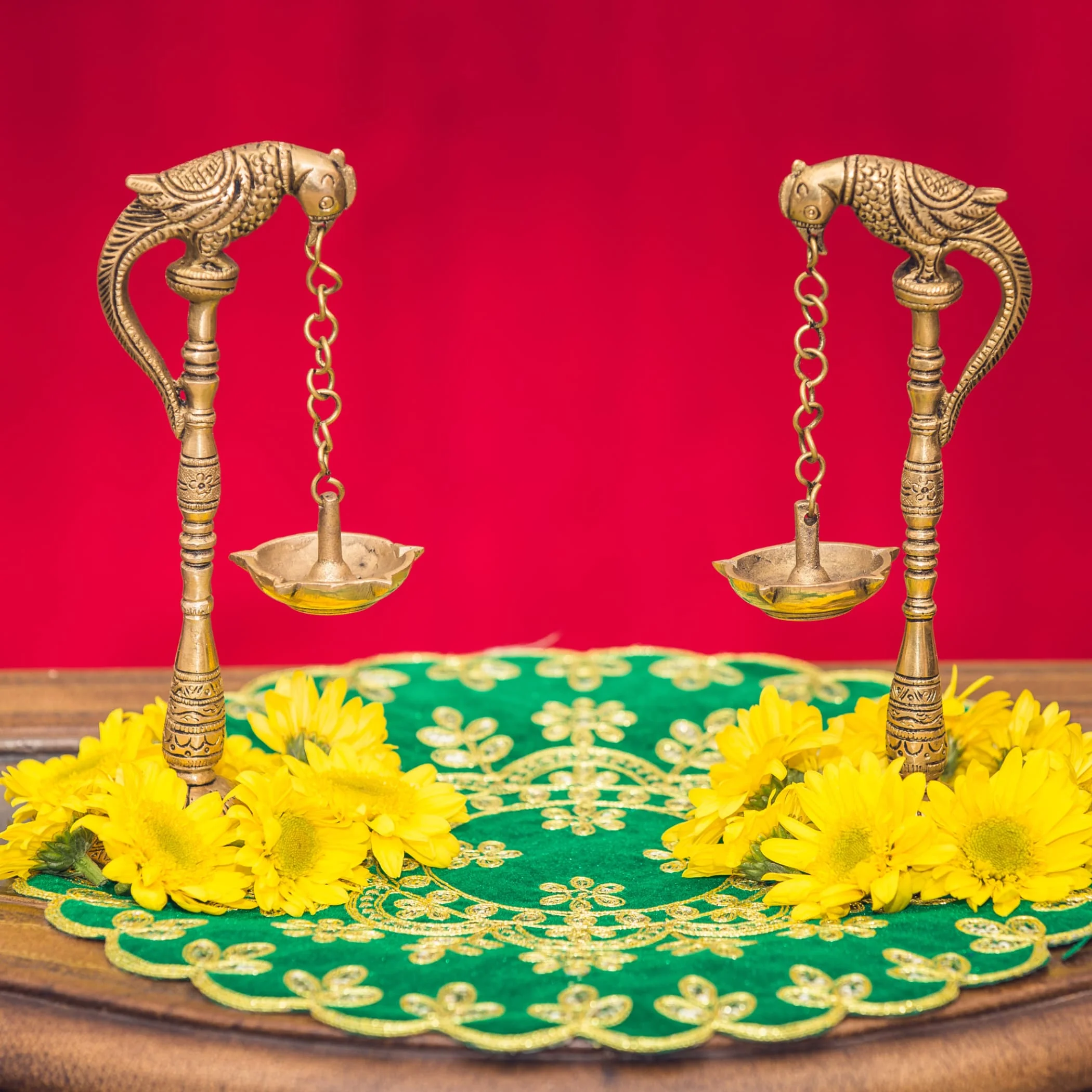 decoration-with-diya-lamp