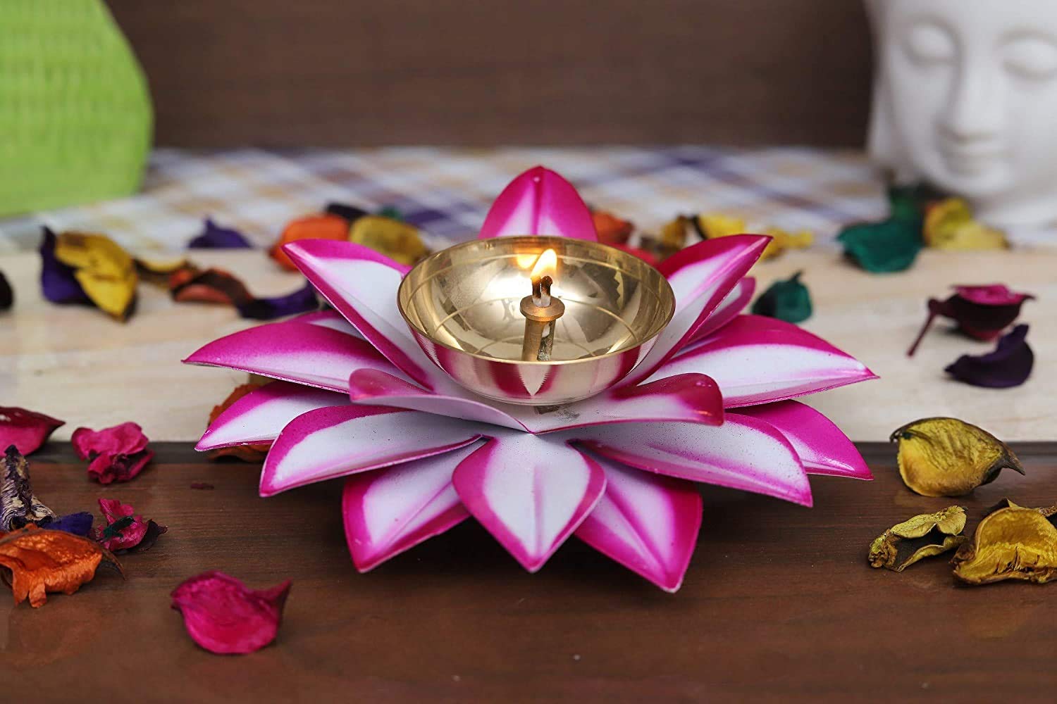 lotus diya decoration