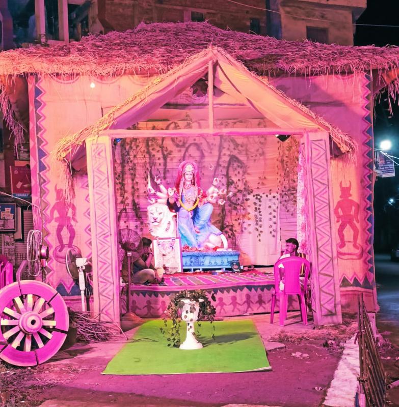 navratri theme based decoration