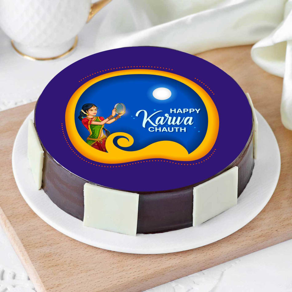 Karva Chauth Cake Design