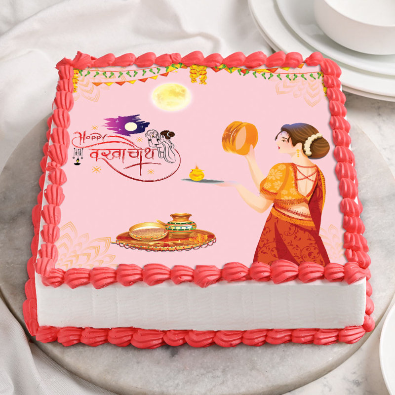 Karva Chauth Cake Design
