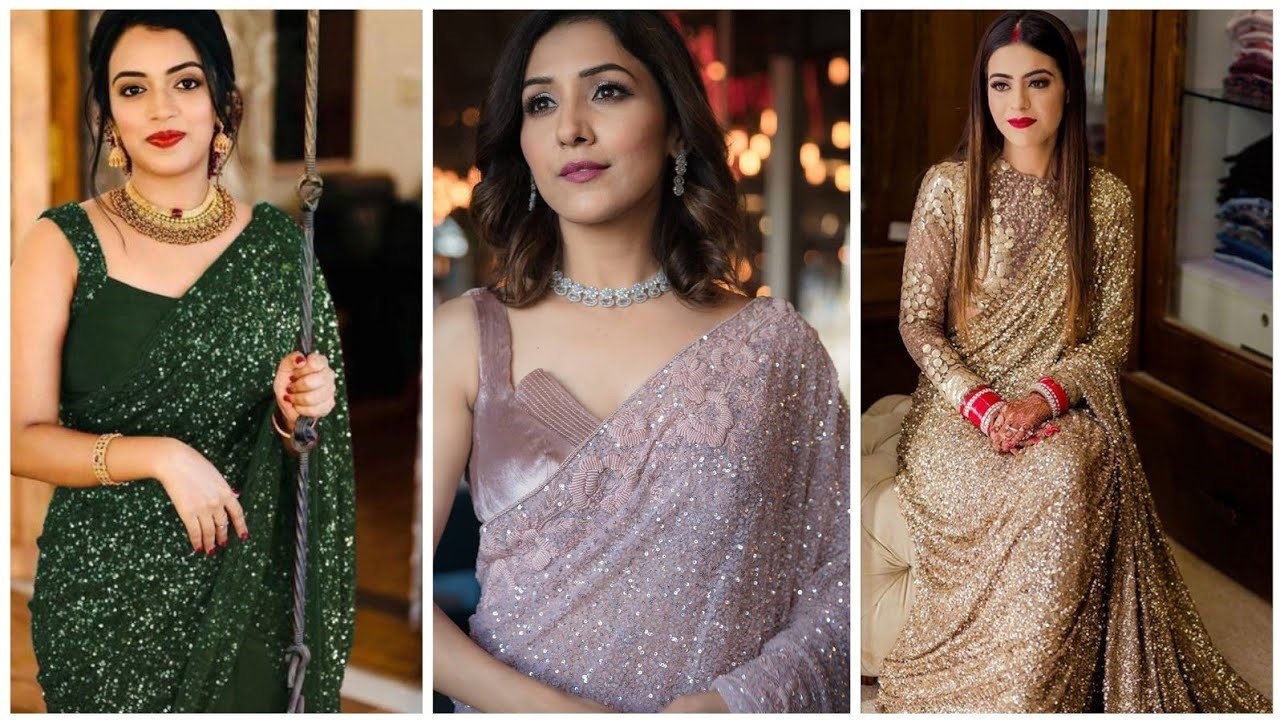 सीक्वेंस साड़ी डिजाइन