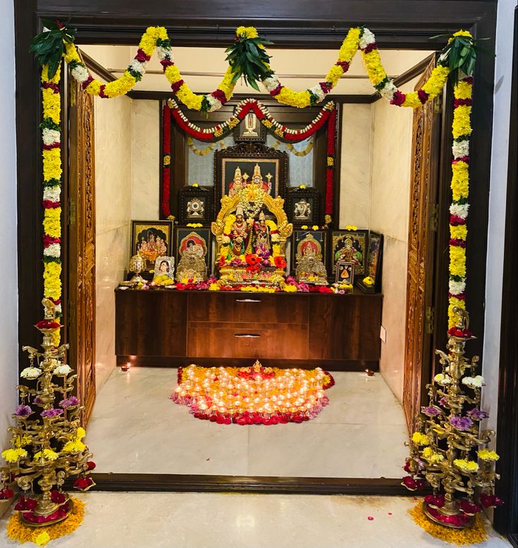 Diwali Decoration Idea for Puja Room
