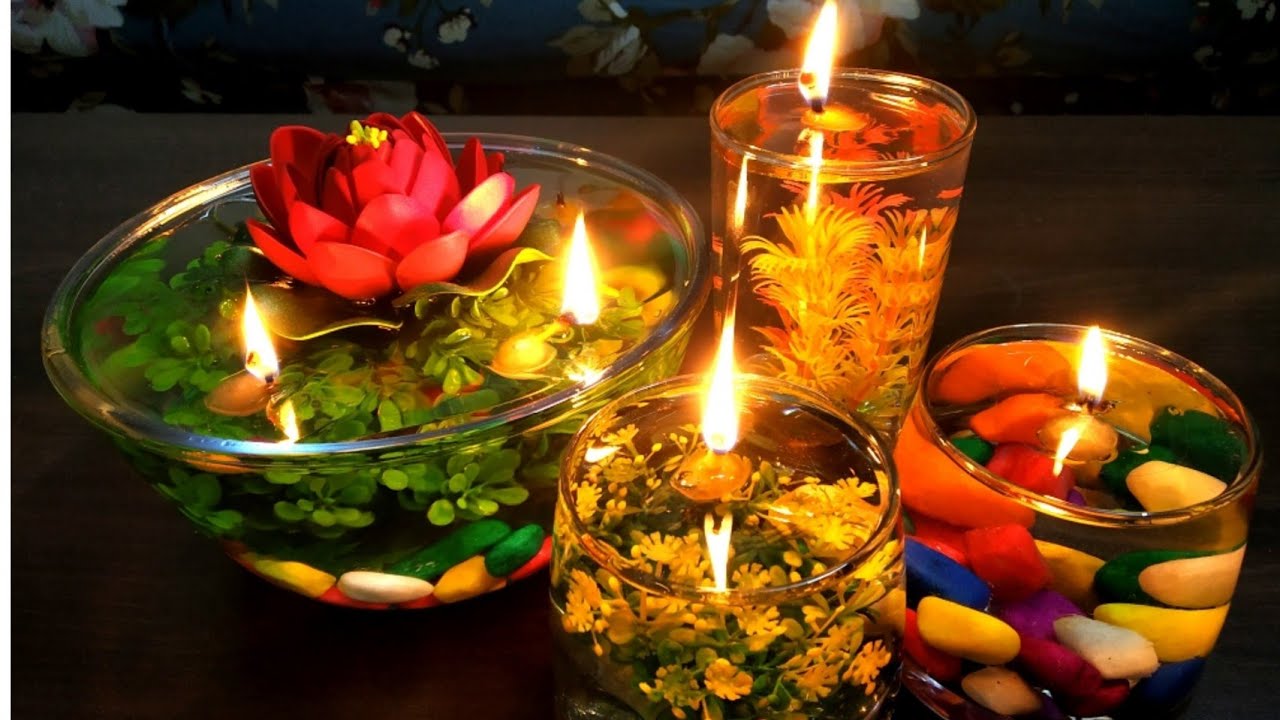 Diwali Decoration With Floating Candles