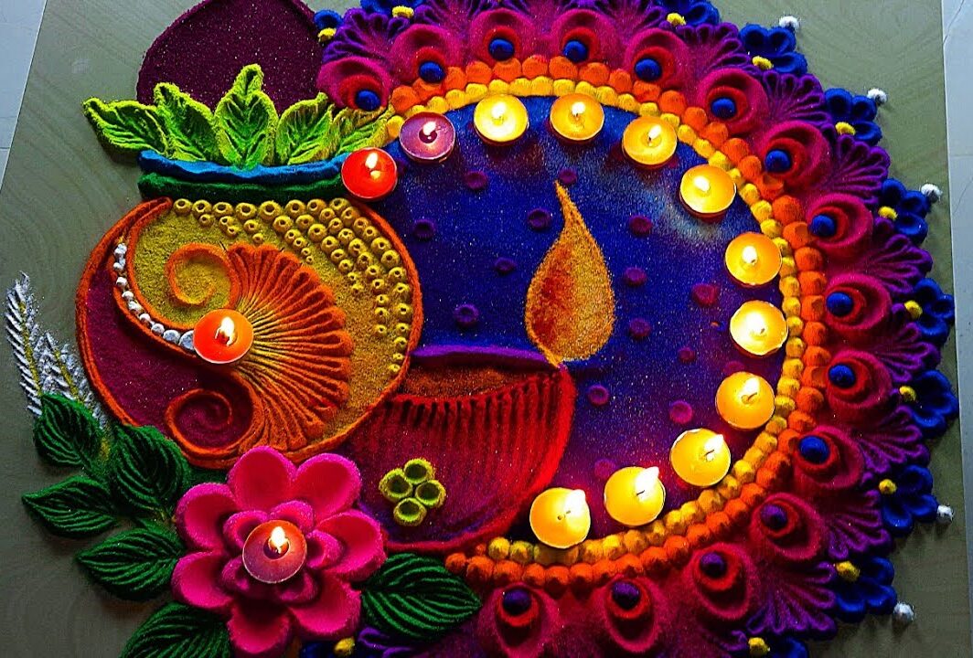 Diwali Decoration With Rangoli Design