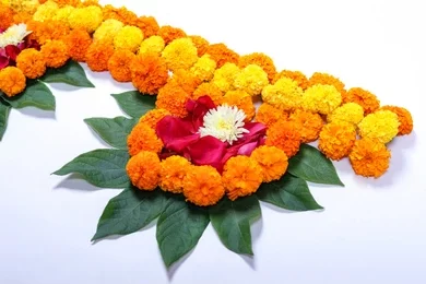 Diwali Decoration with Rangoli and Diwali Toran