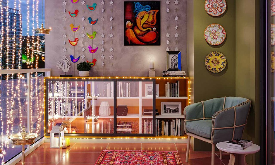 Diwali Light Decoration Ideas for Balcony