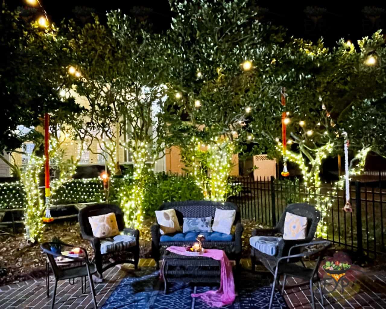 Diwali Light Decoration Ideas for Garden