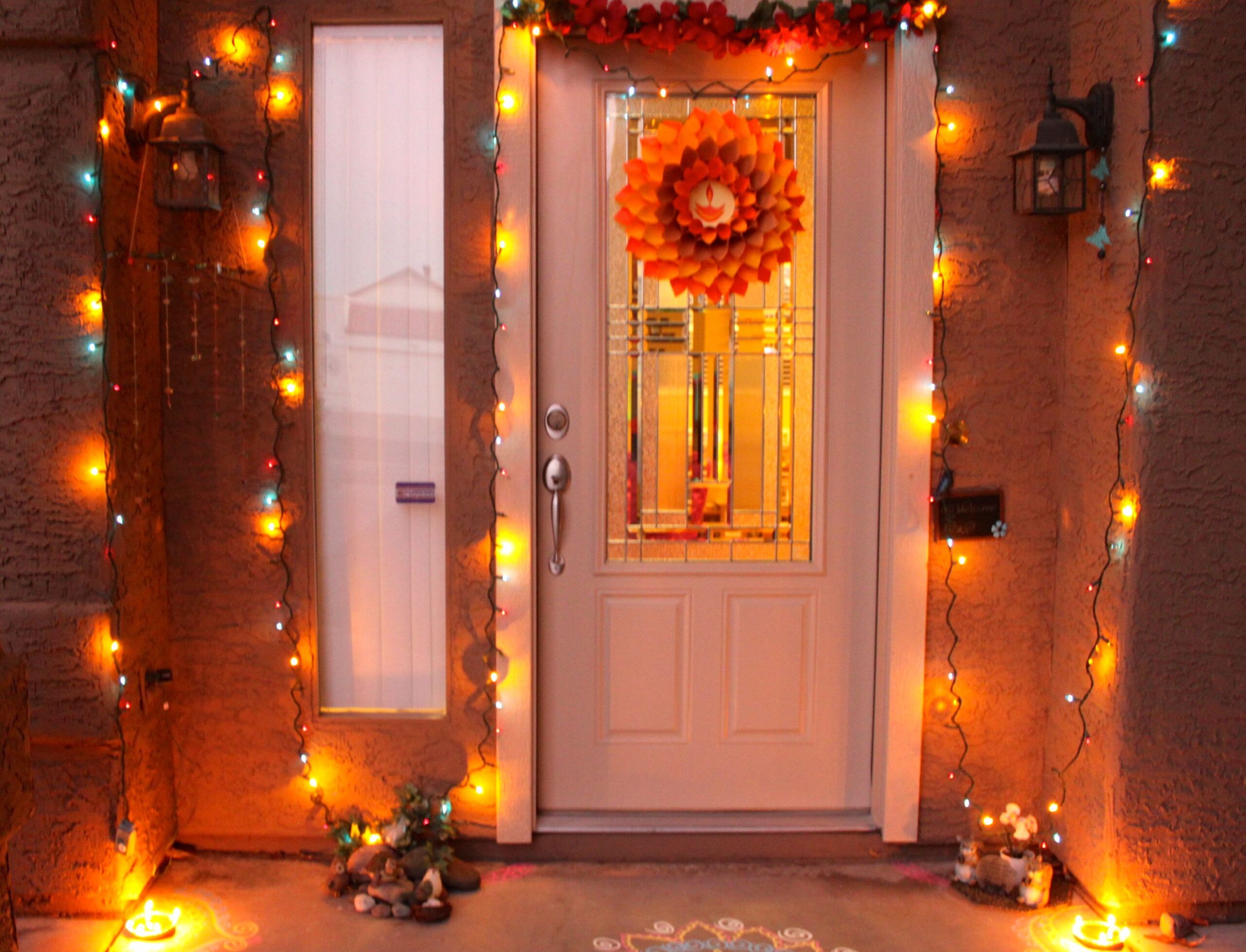 Diwali Light Decoration Ideas for Main Door