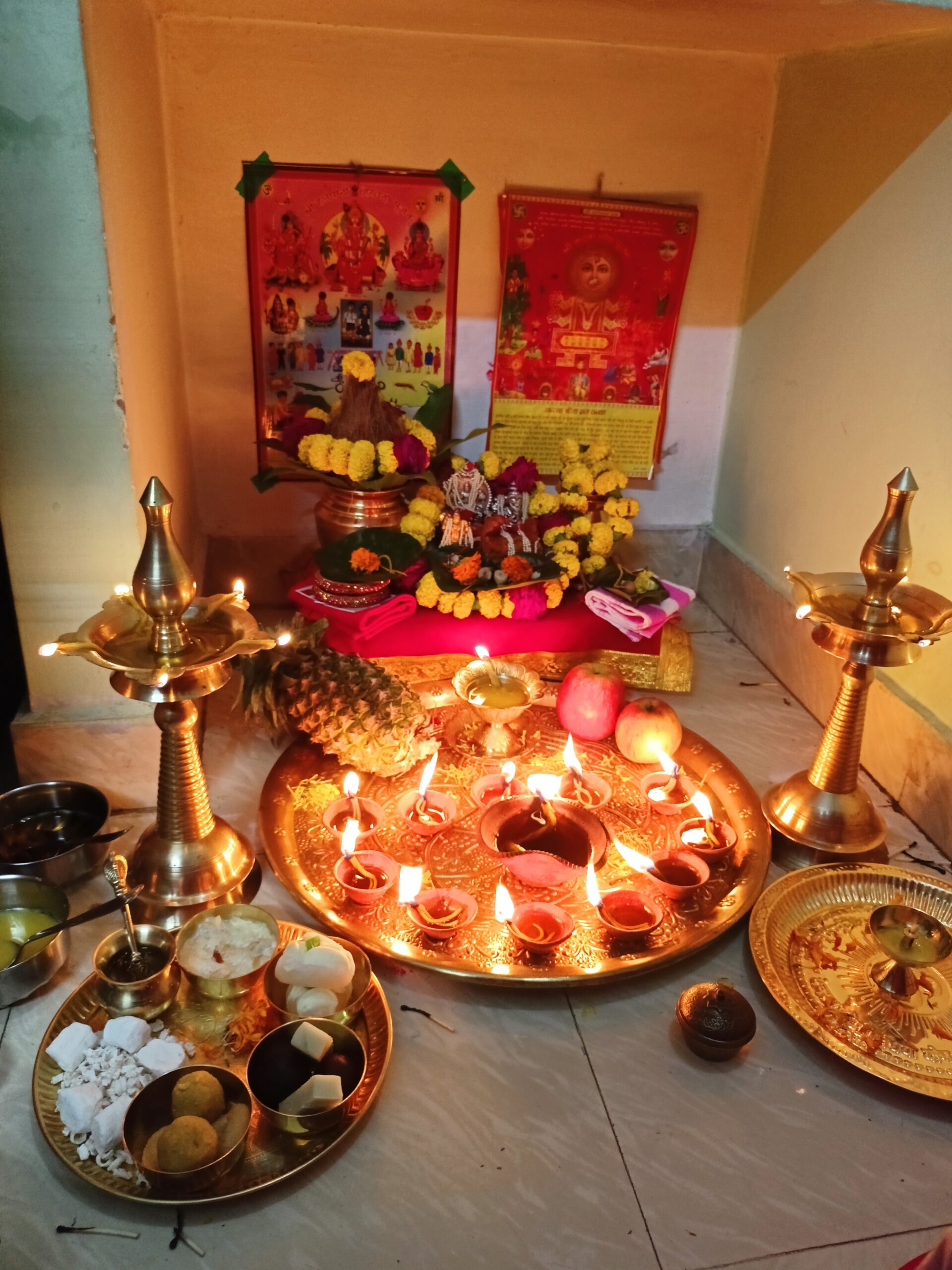 Diwali Light Decoration Ideas for Puja Room